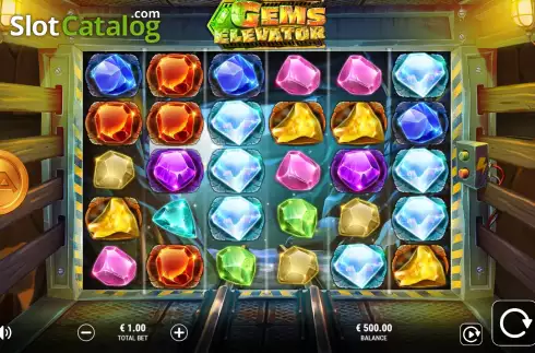 Game Screen. Gems Elevator slot