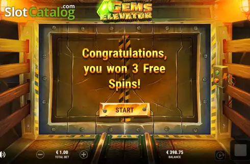 Free Spins Win Screen 2. Gems Elevator slot
