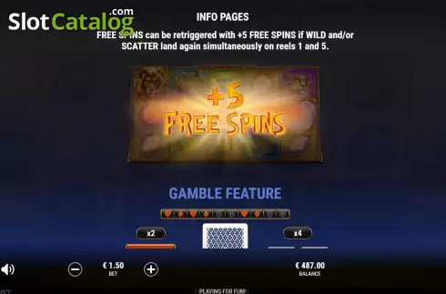 Game Features screen 2. Safari Gems slot