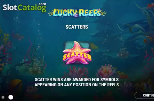 Start Screen. Lucky Reefs slot