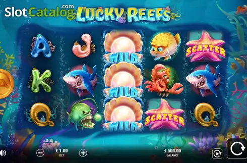 Game Screen. Lucky Reefs slot
