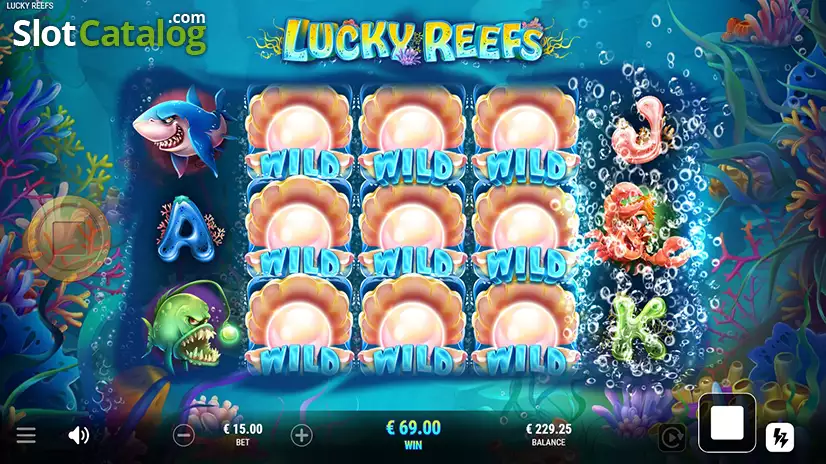 Lucky Reefs Expanding Wilds with Respins