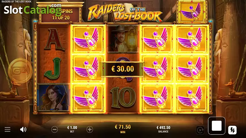 Raiders of the Lost Book Free Spins