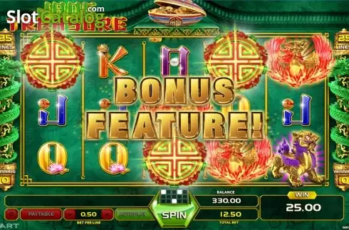 Bonus game intro screen. Jade Treasure slot