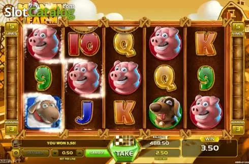 Skärmdump4. Money Farm (GameArt) slot