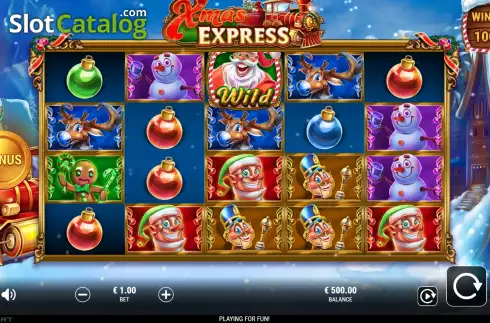 Game screen. X-mas Express slot