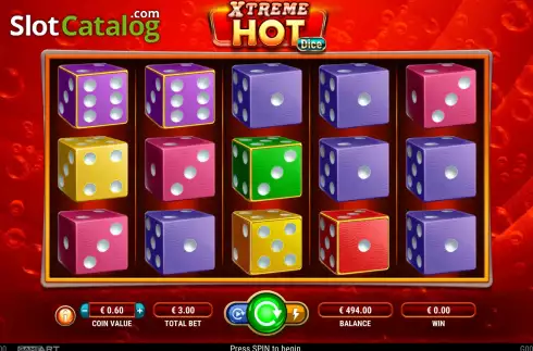 Game screen. Xtreme Hot – Dice slot