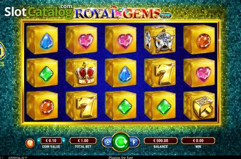 Game screen. Royal Gems – Dice slot