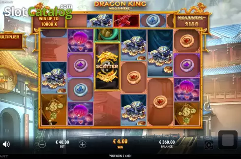 Win screen. Dragon King Megaways slot