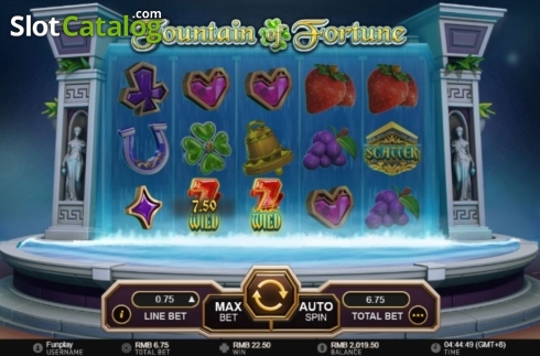 Win Screen. Fountain of Fortune (GamePlay) slot