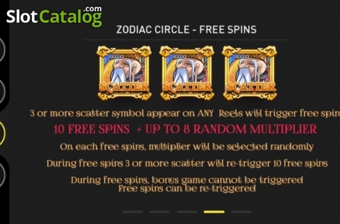 Features. Zodiac (GamePlay) slot