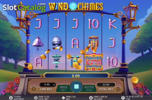 Win Screen. Wind Chimes slot