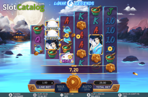 Win Screen. Lunar Legends slot