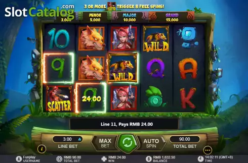 Win screen 2. Alpha and The Red Hood slot