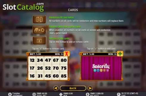 Bildschirm9. Senorita Bingo slot