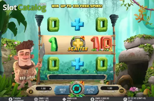 Game screen. Rock and Rubbles slot