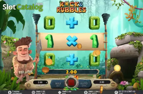 Win screen 2. Rock and Rubbles slot
