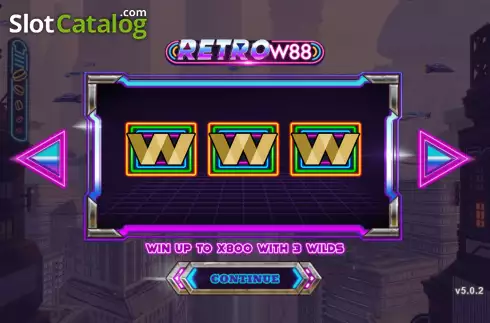 Intro screen. Retro W88 slot