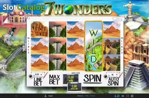 Écran 2. 7 Wonders Machine à sous