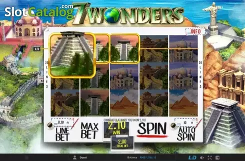 Écran 3. 7 Wonders Machine à sous