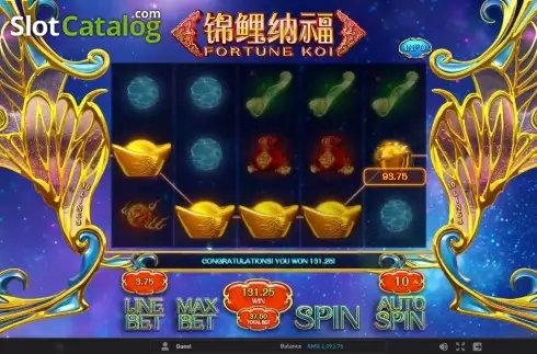スクリーン3. Fortune Koi (GamePlay) カジノスロット