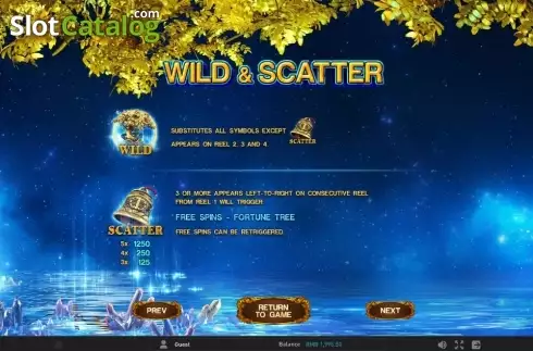 Paytable 2. Fortune Tree (GamePlay) slot