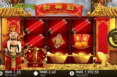 Écran 5. God of Fortune (GamePlay) Machine à sous