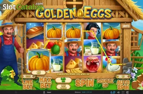 スクリーン3. Golden Eggs (GamePlay) カジノスロット