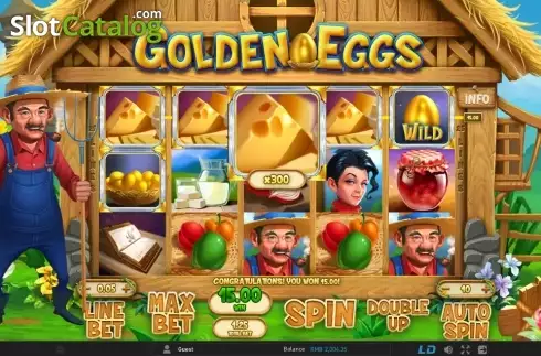 スクリーン5. Golden Eggs (GamePlay) カジノスロット