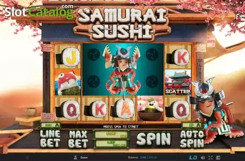 Tela 7. Samurai Sushi slot