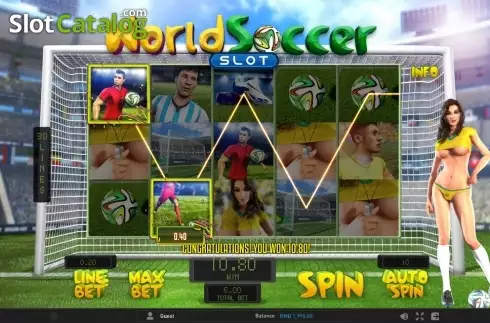 Écran 2. World Soccer (GamePlay) Machine à sous