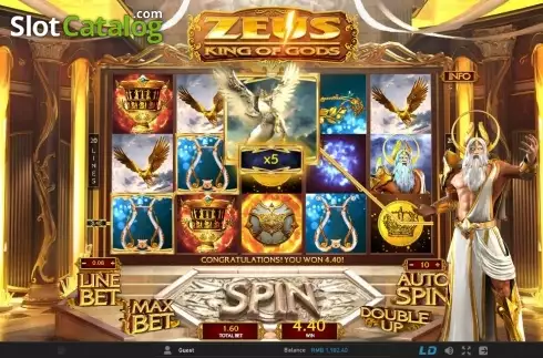 Screen 5. Zeus King of Gods slot