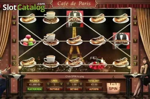 Pantalla2. Cafe de Paris (GameScale) Tragamonedas 