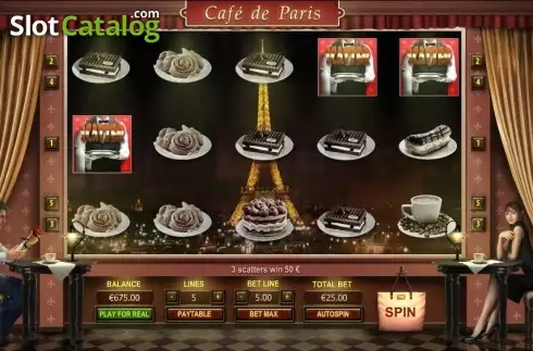 Win Screen. Cafe de Paris (GameScale) slot