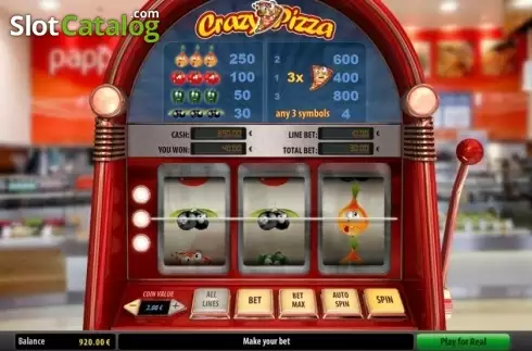 Win Screen. Crazy Pizza slot
