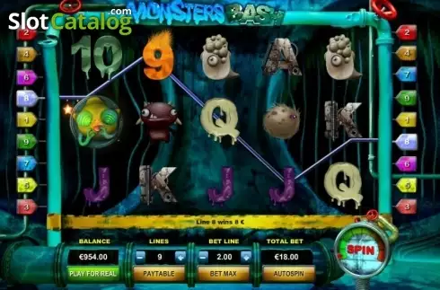 Win Screen. Monsters Bash slot