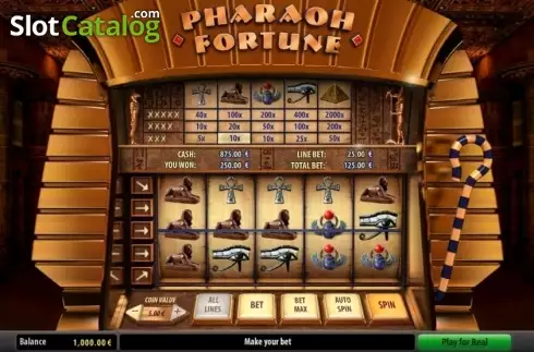 Schermo3. Pharaoh Fortune slot