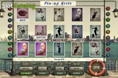 Win Screen. Pin Up Girls (GameScale) slot