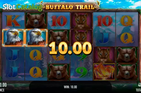 Win screen. Buffalo Trail (Gamebeat) slot