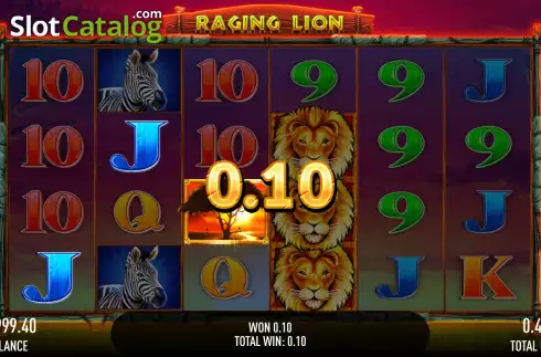 Win screen 2. Raging Lion slot