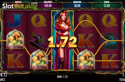 Win screen. Witch Treasures slot