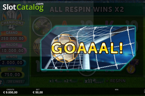 Goal. 11 Champions slot