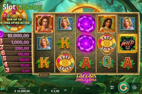 Bildschirm2. Tarzan and the Jewels of Opar slot