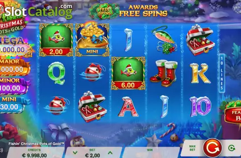 Skärmdump2. Fishin’ Christmas Pots Of Gold slot