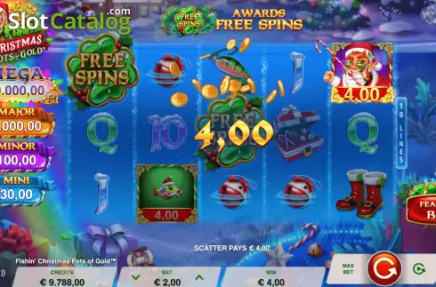 Win Screen 1. Fishin’ Christmas Pots Of Gold slot