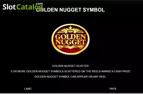 Game Features screen. Golden Nugget Hyper Strike slot