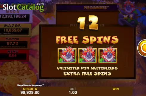 Free Spins Win Screen 2. Mega Moolah Megaways slot
