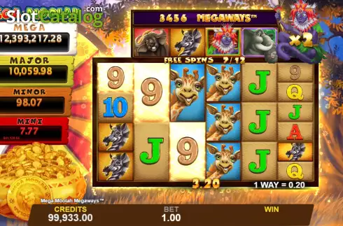 Free Spins Win Screen 4. Mega Moolah Megaways slot