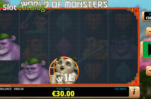 画面6. World of Monsters カジノスロット