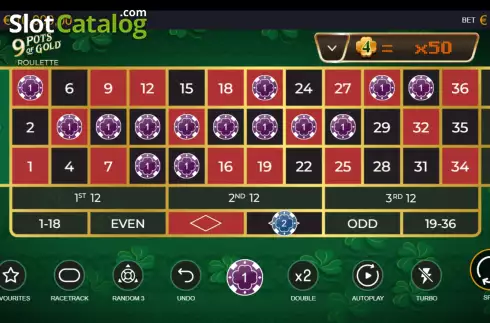 Game screen 3. 9 Pots of Gold Roulette slot